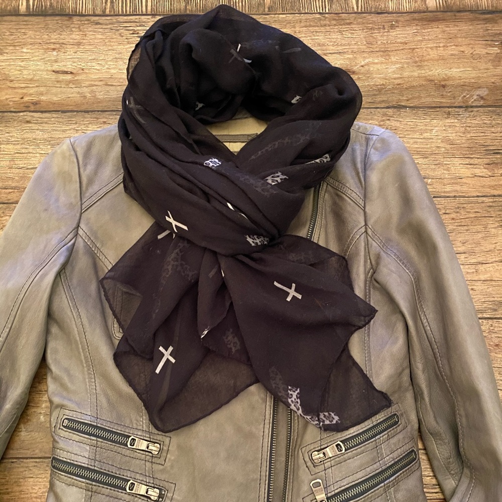 Black Cross Scarf